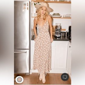 Picturesque Moments Brown Floral Print Strappy Maxi Dress